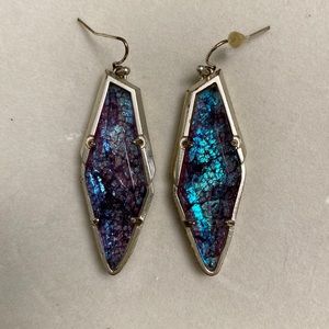 Gold color changing Kendra Scott earrings